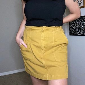 BLU PEPPER mustard vintage style skirt